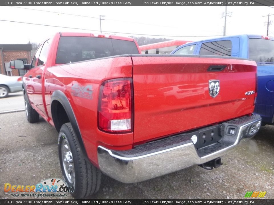 2018 Ram 2500 Tradesman Crew Cab 4x4 Flame Red / Black/Diesel Gray Photo #4