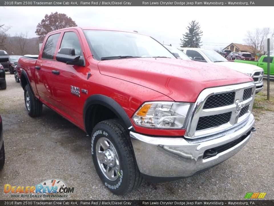 2018 Ram 2500 Tradesman Crew Cab 4x4 Flame Red / Black/Diesel Gray Photo #7