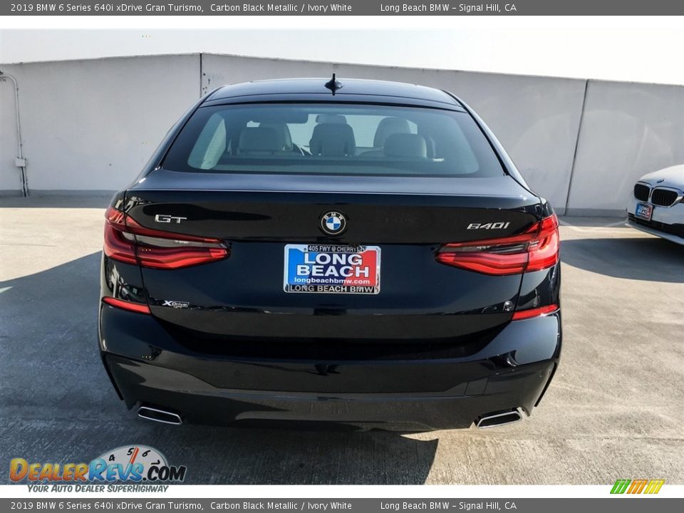 2019 BMW 6 Series 640i xDrive Gran Turismo Carbon Black Metallic / Ivory White Photo #3
