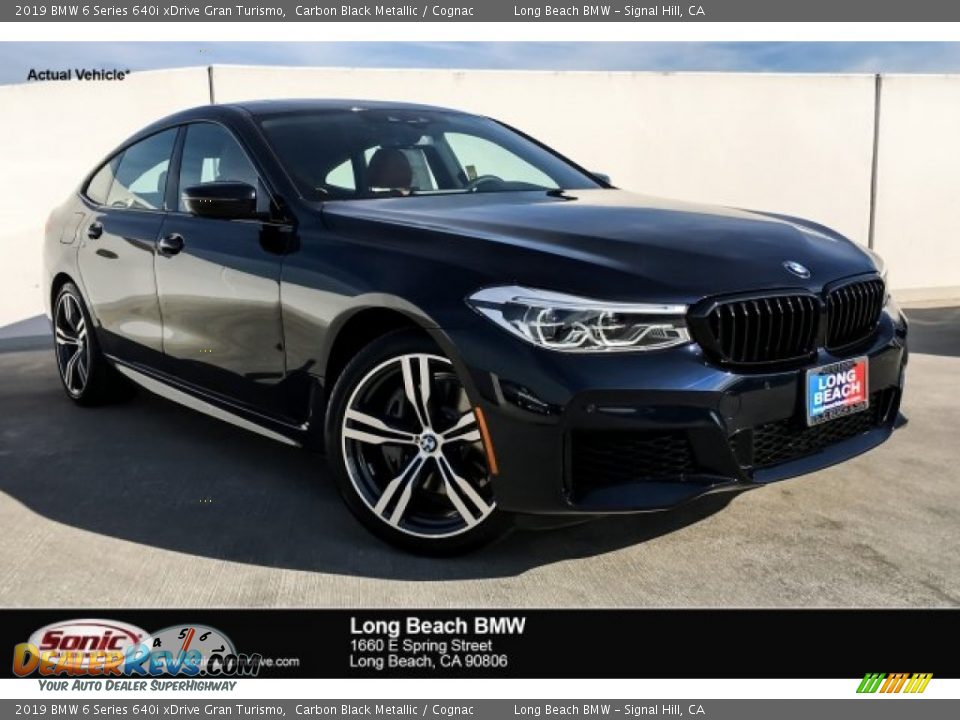2019 BMW 6 Series 640i xDrive Gran Turismo Carbon Black Metallic / Cognac Photo #1