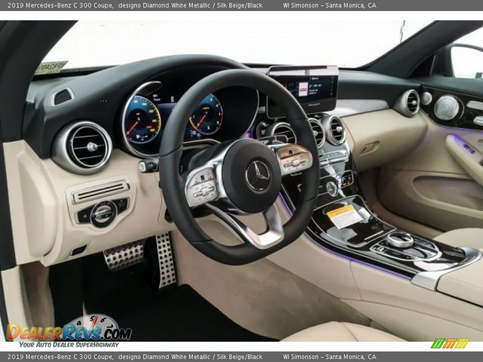 2019 Mercedes-Benz C 300 Coupe designo Diamond White Metallic / Silk Beige/Black Photo #4