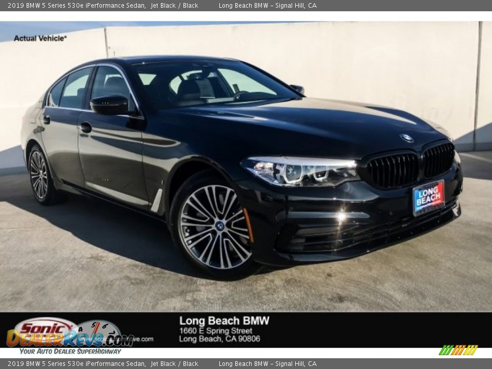2019 BMW 5 Series 530e iPerformance Sedan Jet Black / Black Photo #1