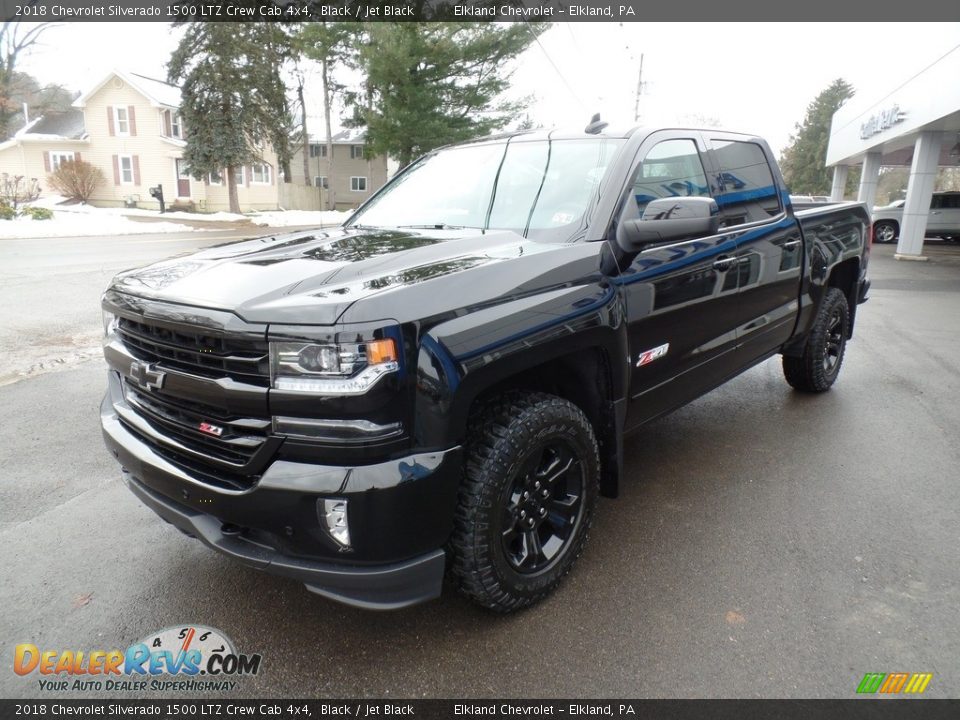 2018 Chevrolet Silverado 1500 LTZ Crew Cab 4x4 Black / Jet Black Photo #2