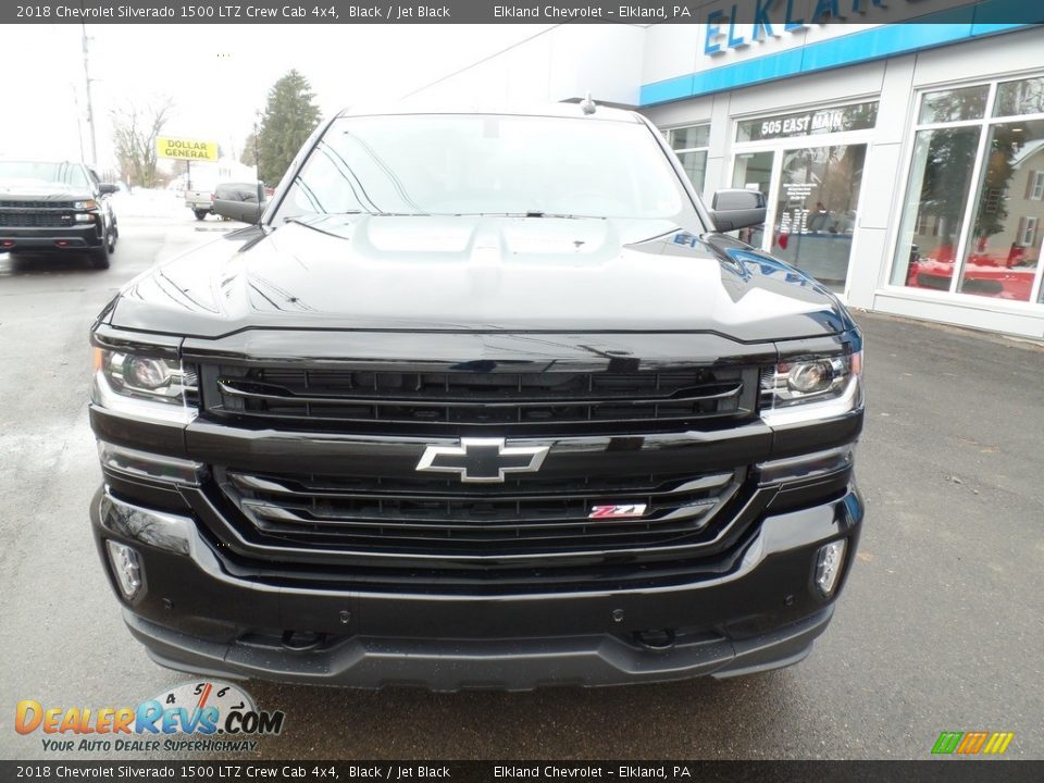2018 Chevrolet Silverado 1500 LTZ Crew Cab 4x4 Black / Jet Black Photo #3