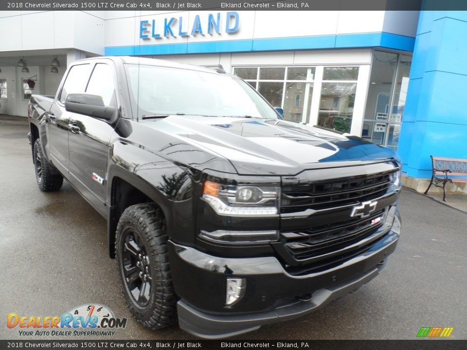 2018 Chevrolet Silverado 1500 LTZ Crew Cab 4x4 Black / Jet Black Photo #4
