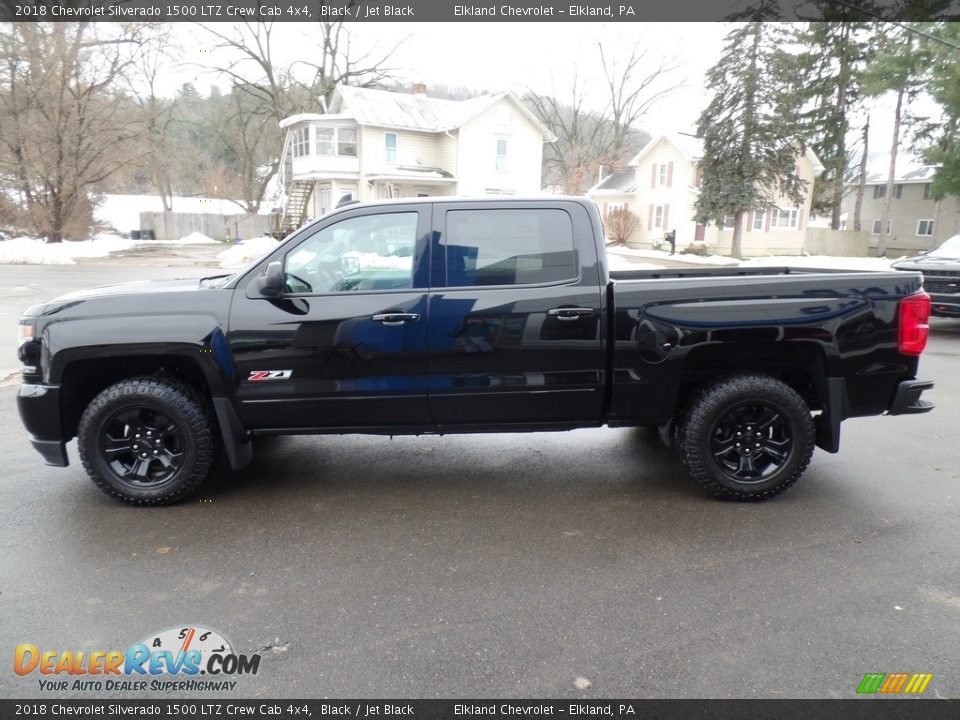 2018 Chevrolet Silverado 1500 LTZ Crew Cab 4x4 Black / Jet Black Photo #8