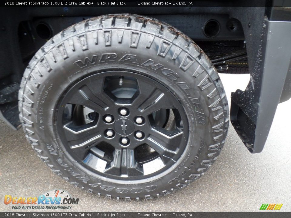 2018 Chevrolet Silverado 1500 LTZ Crew Cab 4x4 Black / Jet Black Photo #9