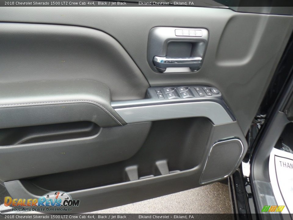 2018 Chevrolet Silverado 1500 LTZ Crew Cab 4x4 Black / Jet Black Photo #16