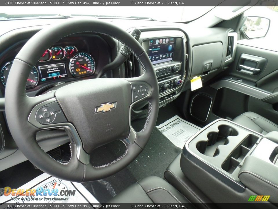 2018 Chevrolet Silverado 1500 LTZ Crew Cab 4x4 Black / Jet Black Photo #21