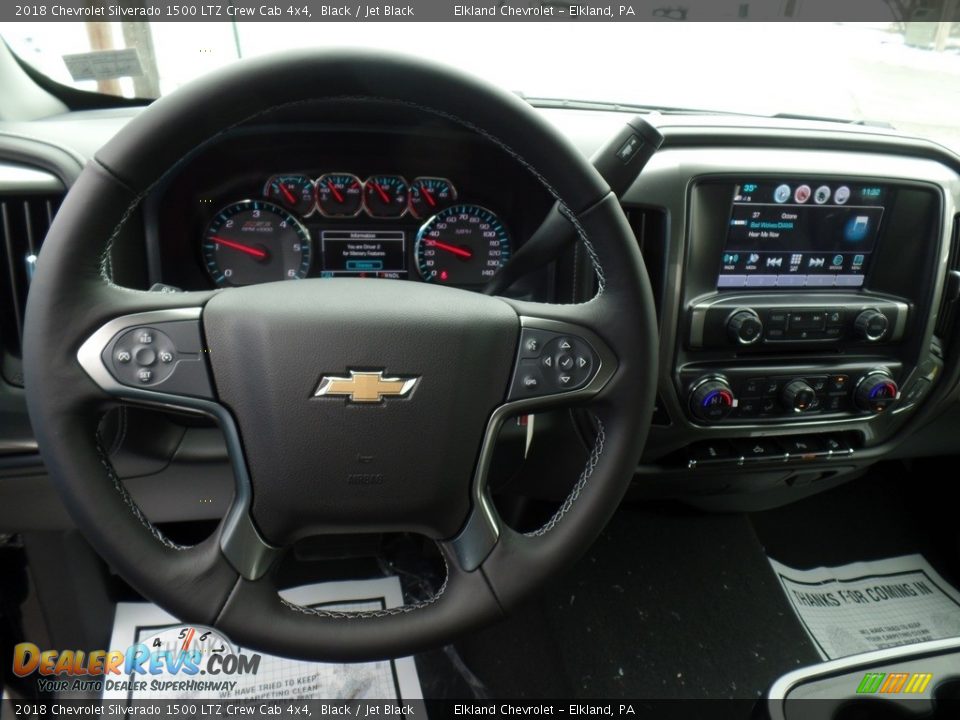 2018 Chevrolet Silverado 1500 LTZ Crew Cab 4x4 Black / Jet Black Photo #22