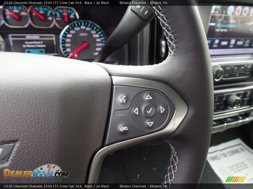 2018 Chevrolet Silverado 1500 LTZ Crew Cab 4x4 Black / Jet Black Photo #24