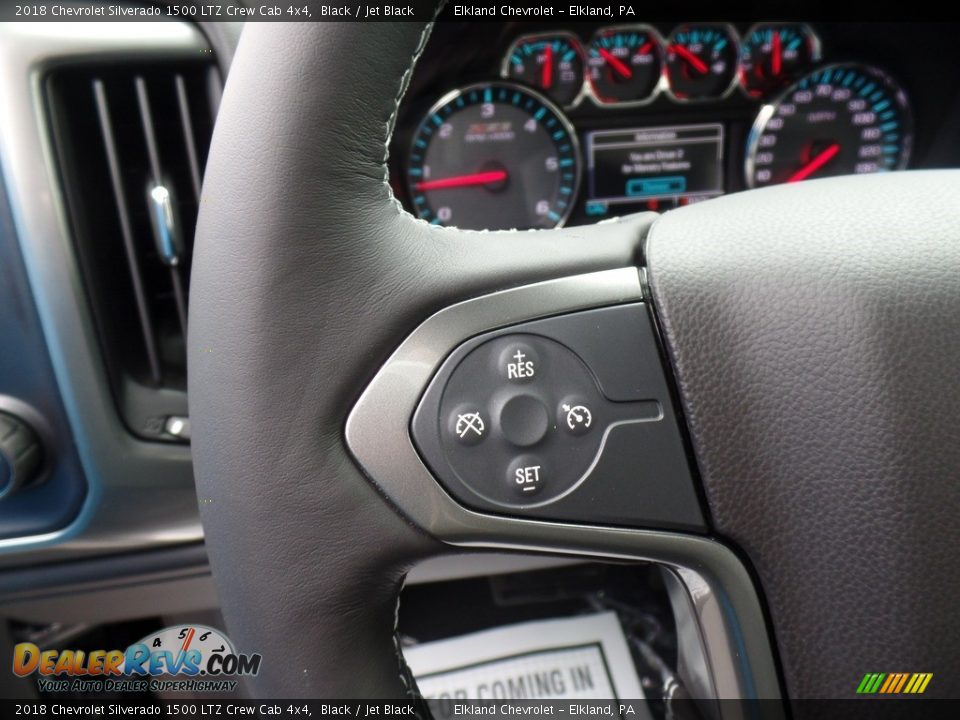 2018 Chevrolet Silverado 1500 LTZ Crew Cab 4x4 Black / Jet Black Photo #25