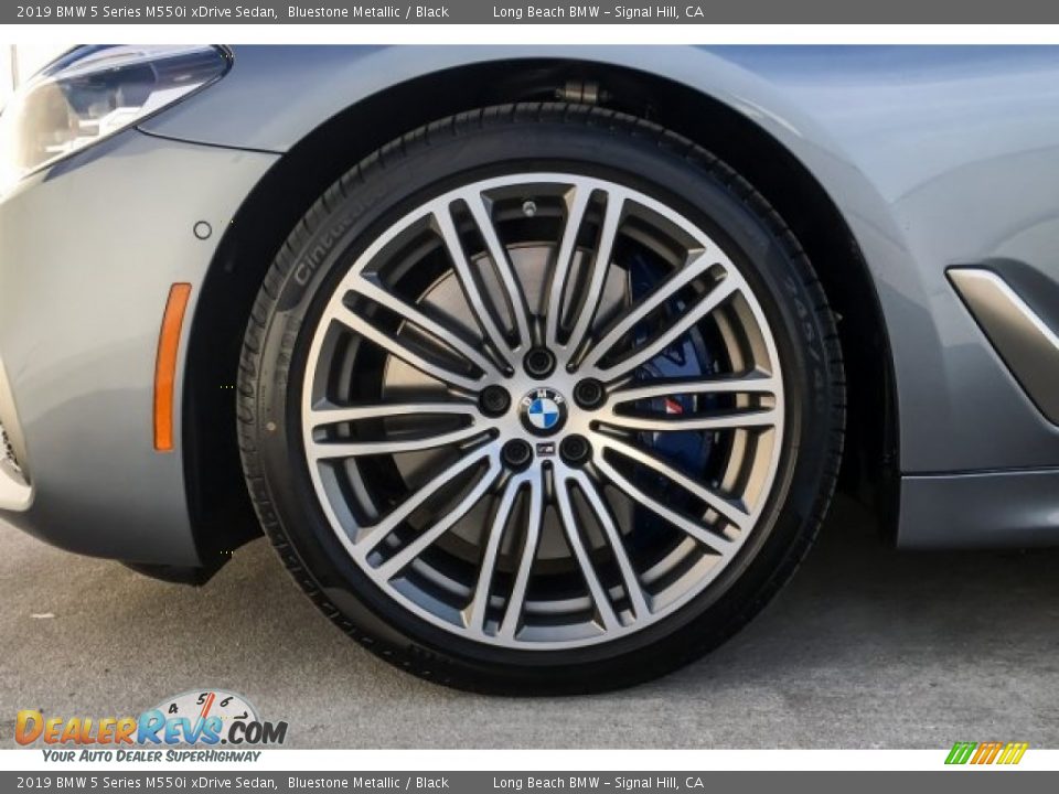 2019 BMW 5 Series M550i xDrive Sedan Bluestone Metallic / Black Photo #9