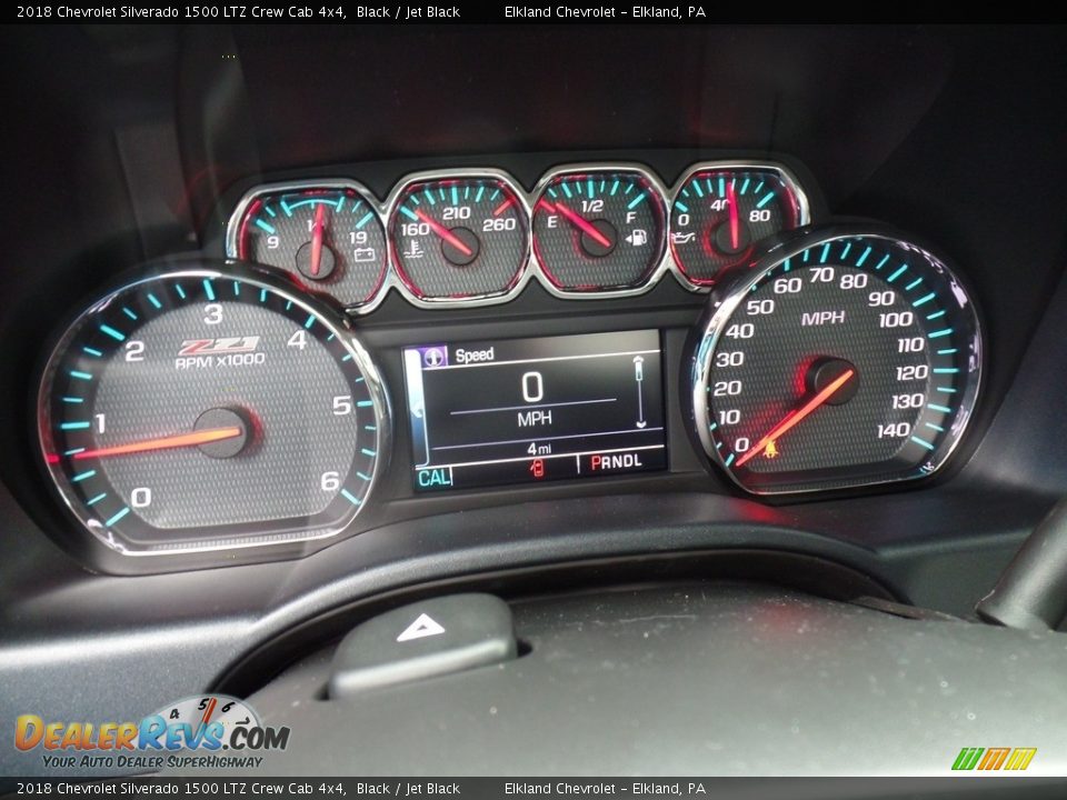 2018 Chevrolet Silverado 1500 LTZ Crew Cab 4x4 Black / Jet Black Photo #28