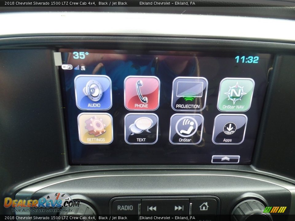 2018 Chevrolet Silverado 1500 LTZ Crew Cab 4x4 Black / Jet Black Photo #30