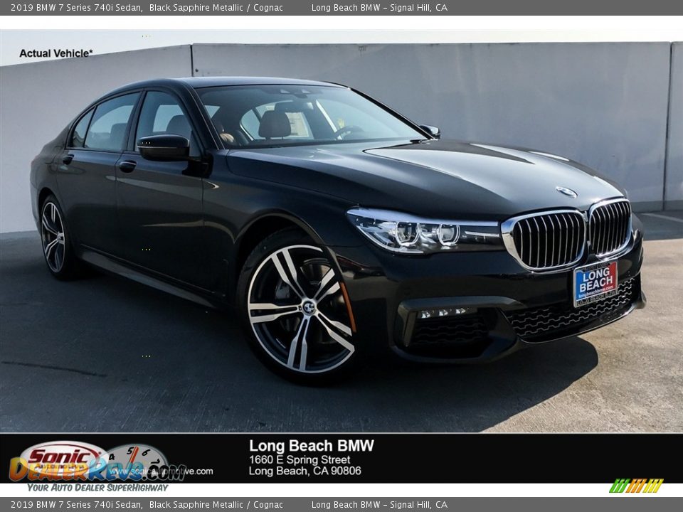 2019 BMW 7 Series 740i Sedan Black Sapphire Metallic / Cognac Photo #1