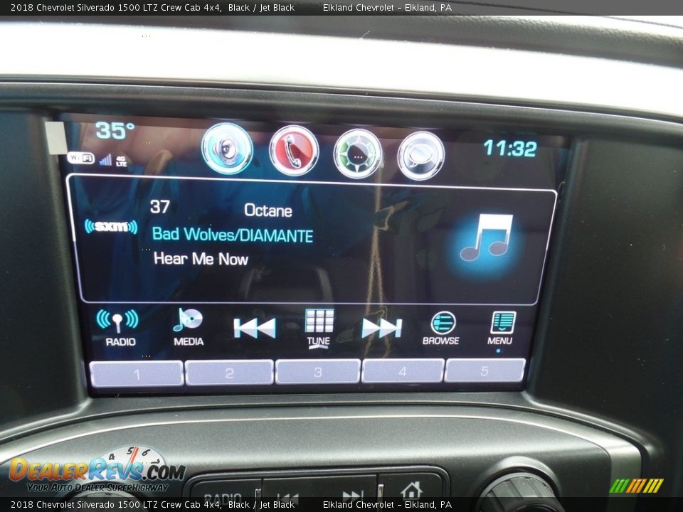 2018 Chevrolet Silverado 1500 LTZ Crew Cab 4x4 Black / Jet Black Photo #31