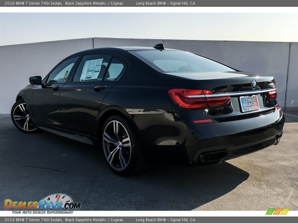 2019 BMW 7 Series 740i Sedan Black Sapphire Metallic / Cognac Photo #2
