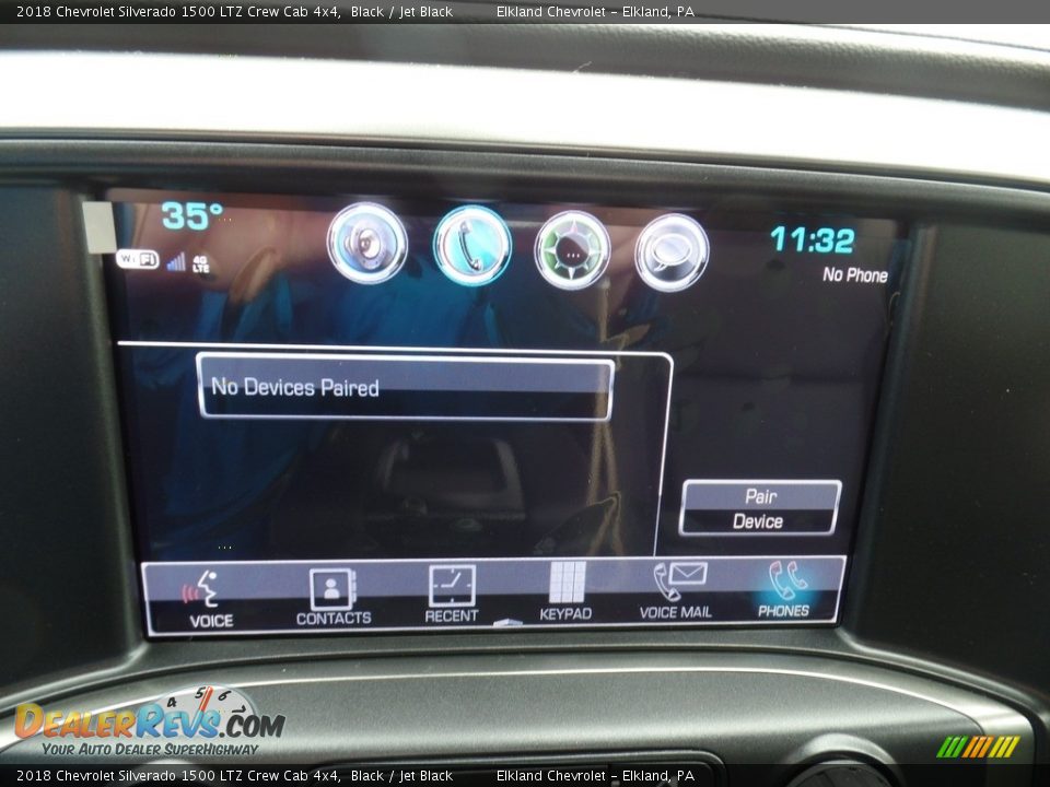 2018 Chevrolet Silverado 1500 LTZ Crew Cab 4x4 Black / Jet Black Photo #32
