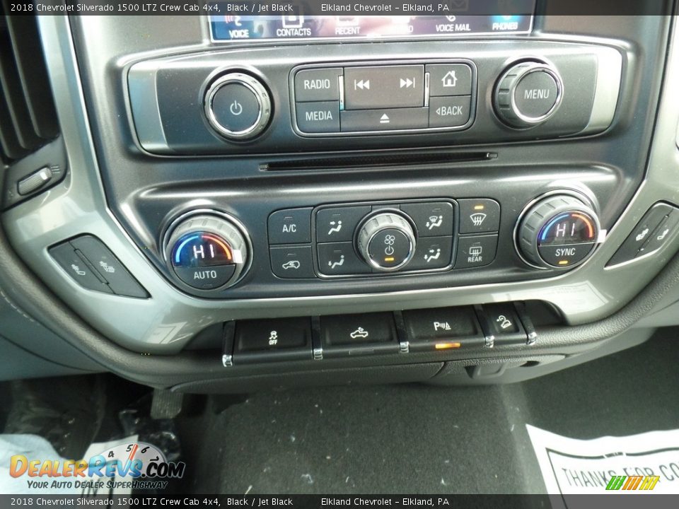 2018 Chevrolet Silverado 1500 LTZ Crew Cab 4x4 Black / Jet Black Photo #34