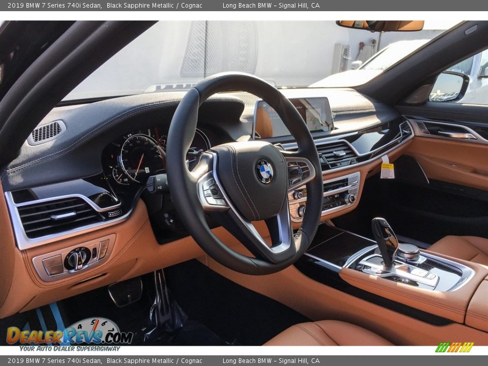 2019 BMW 7 Series 740i Sedan Black Sapphire Metallic / Cognac Photo #4
