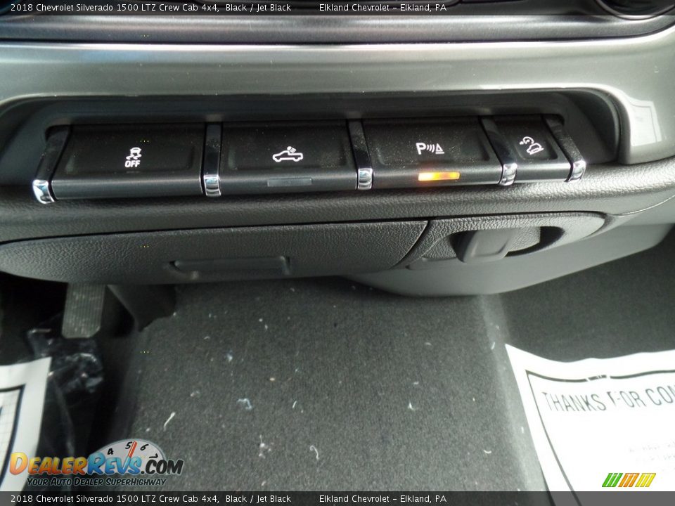 2018 Chevrolet Silverado 1500 LTZ Crew Cab 4x4 Black / Jet Black Photo #36
