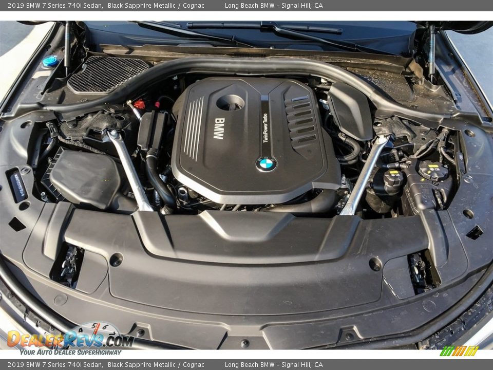 2019 BMW 7 Series 740i Sedan Black Sapphire Metallic / Cognac Photo #8