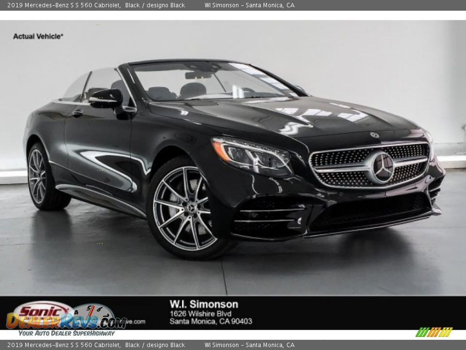 2019 Mercedes-Benz S S 560 Cabriolet Black / designo Black Photo #1