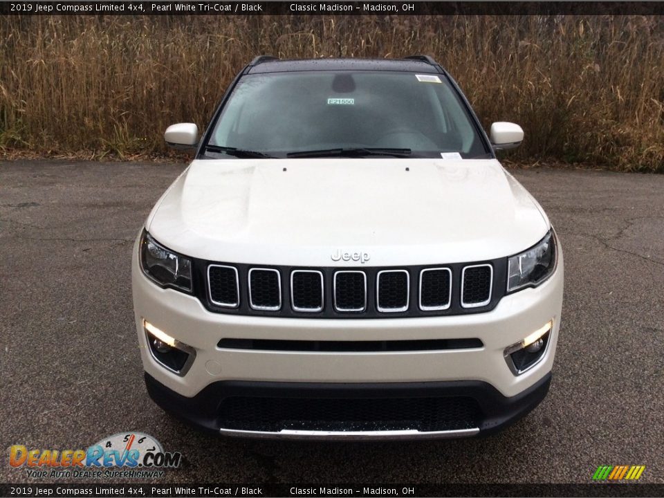 2019 Jeep Compass Limited 4x4 Pearl White Tri–Coat / Black Photo #2