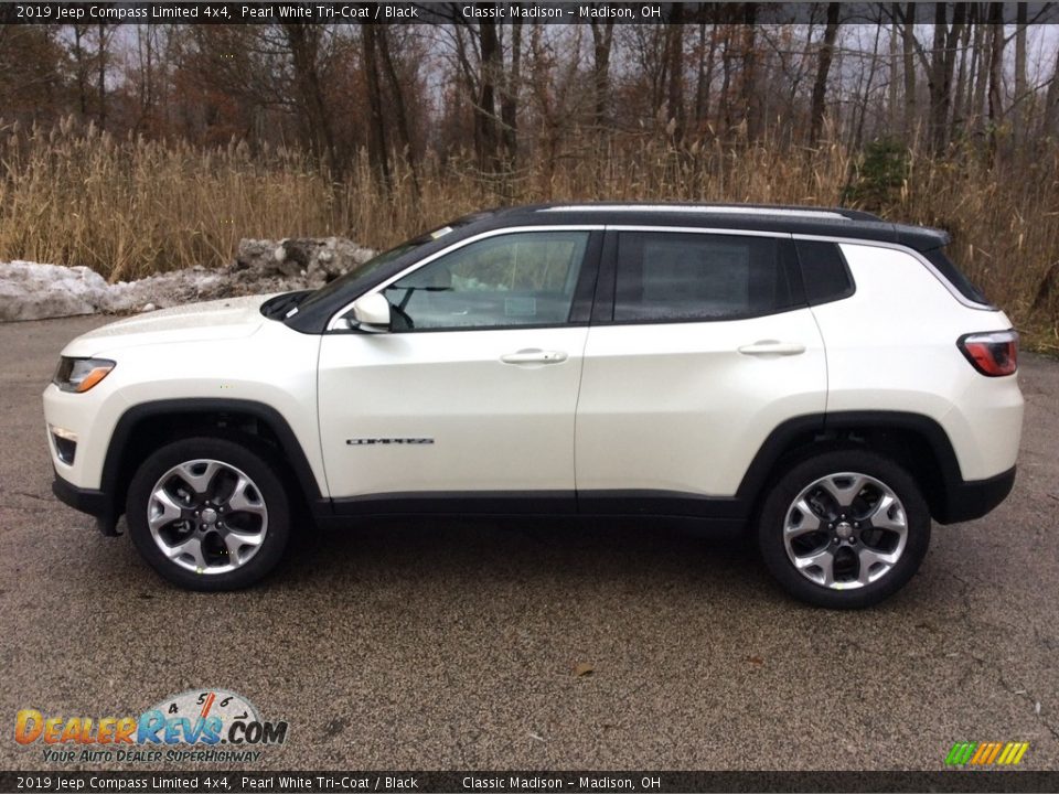 2019 Jeep Compass Limited 4x4 Pearl White Tri–Coat / Black Photo #3