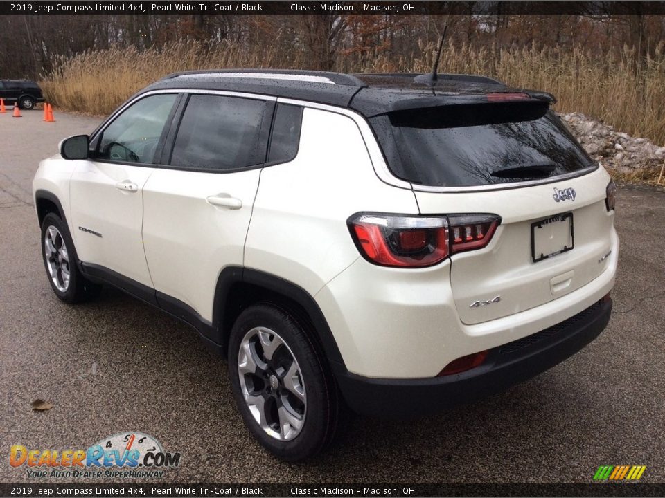 2019 Jeep Compass Limited 4x4 Pearl White Tri–Coat / Black Photo #4