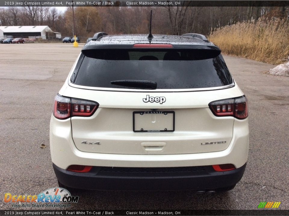 2019 Jeep Compass Limited 4x4 Pearl White Tri–Coat / Black Photo #5