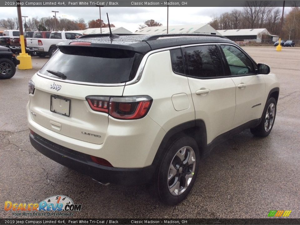 2019 Jeep Compass Limited 4x4 Pearl White Tri–Coat / Black Photo #6