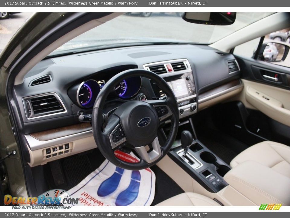 2017 Subaru Outback 2.5i Limited Wilderness Green Metallic / Warm Ivory Photo #4