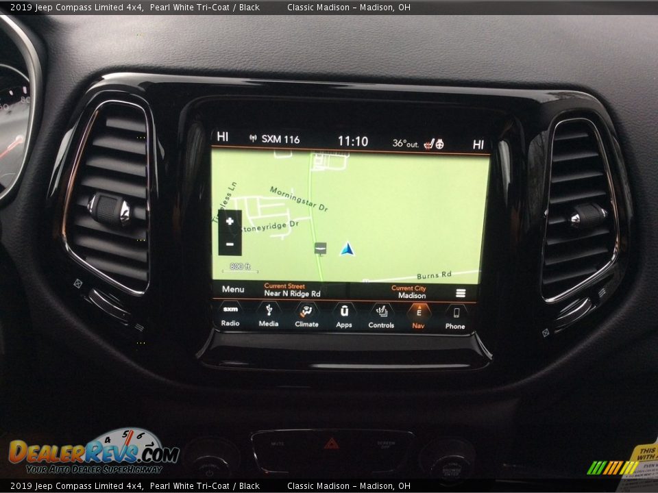 2019 Jeep Compass Limited 4x4 Pearl White Tri–Coat / Black Photo #15