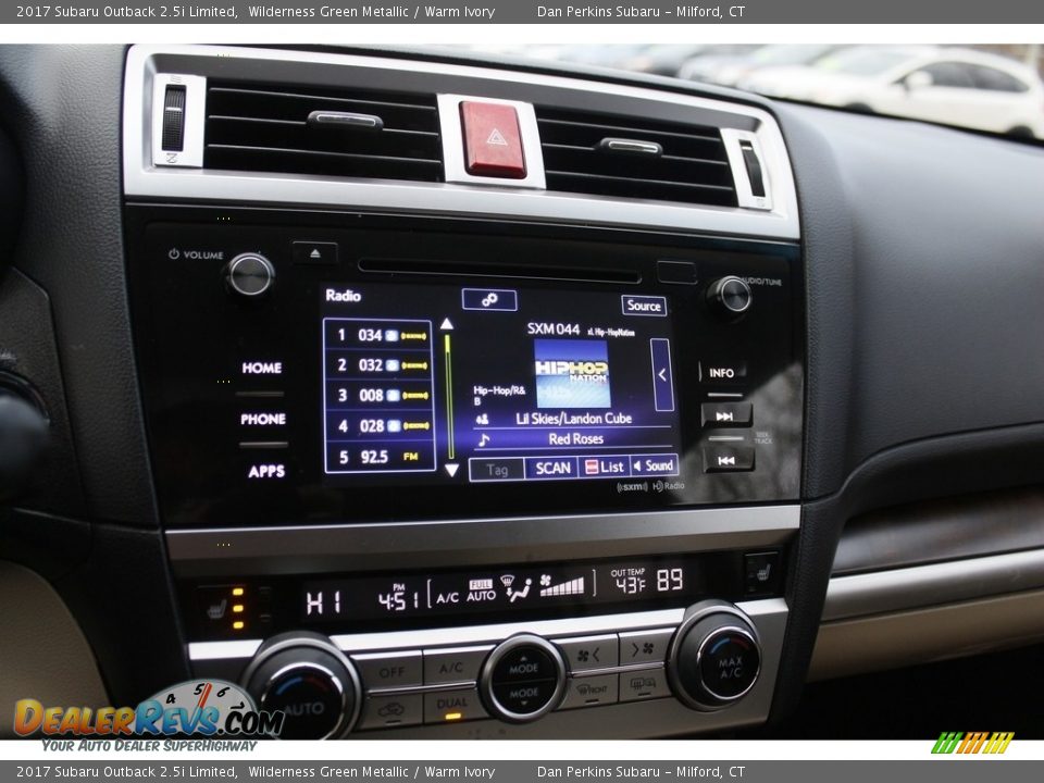 2017 Subaru Outback 2.5i Limited Wilderness Green Metallic / Warm Ivory Photo #13