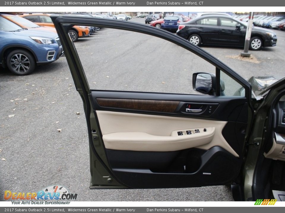 2017 Subaru Outback 2.5i Limited Wilderness Green Metallic / Warm Ivory Photo #17