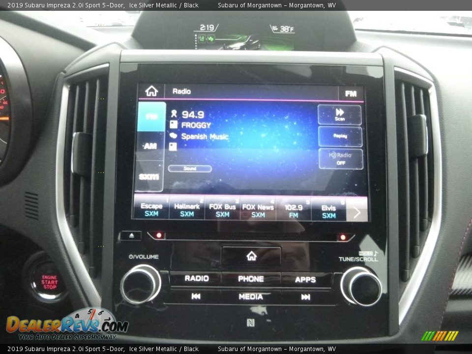 2019 Subaru Impreza 2.0i Sport 5-Door Ice Silver Metallic / Black Photo #17