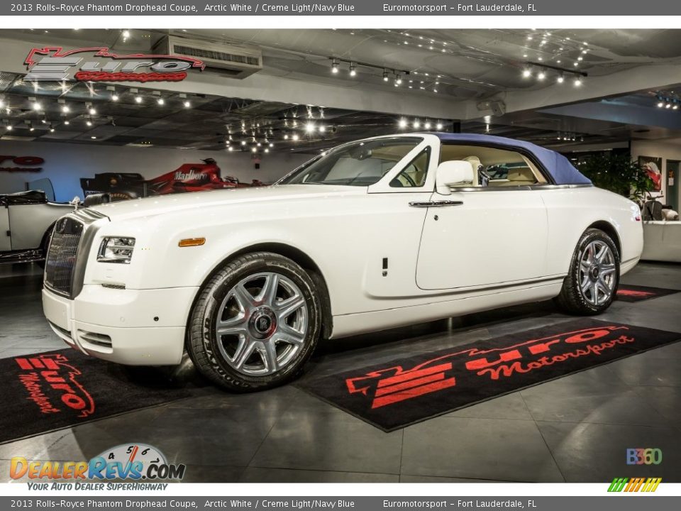 2013 Rolls-Royce Phantom Drophead Coupe Arctic White / Creme Light/Navy Blue Photo #1