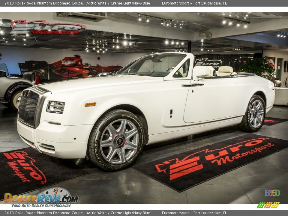 2013 Rolls-Royce Phantom Drophead Coupe Arctic White / Creme Light/Navy Blue Photo #9