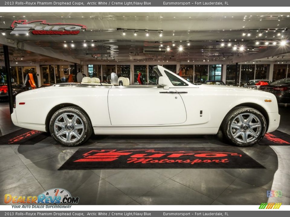2013 Rolls-Royce Phantom Drophead Coupe Arctic White / Creme Light/Navy Blue Photo #12