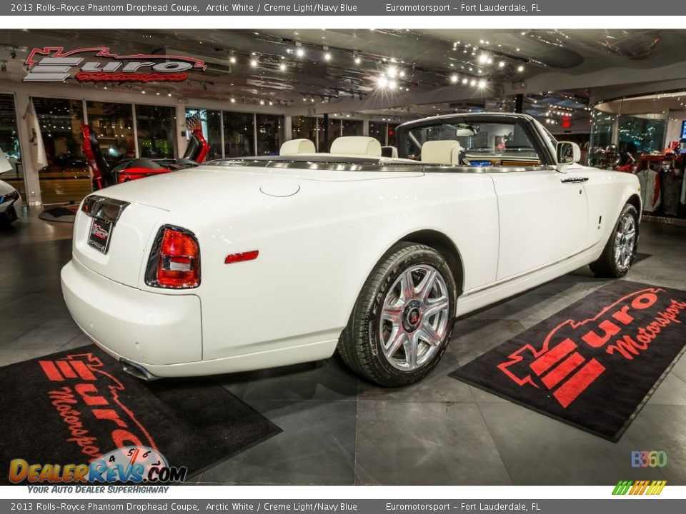 2013 Rolls-Royce Phantom Drophead Coupe Arctic White / Creme Light/Navy Blue Photo #13