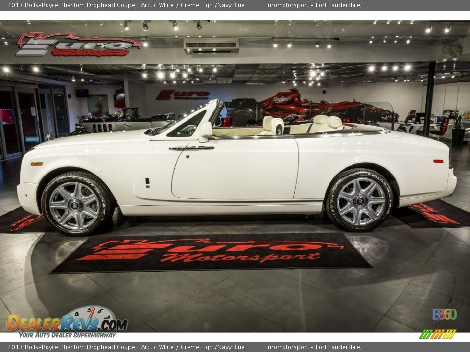 2013 Rolls-Royce Phantom Drophead Coupe Arctic White / Creme Light/Navy Blue Photo #16