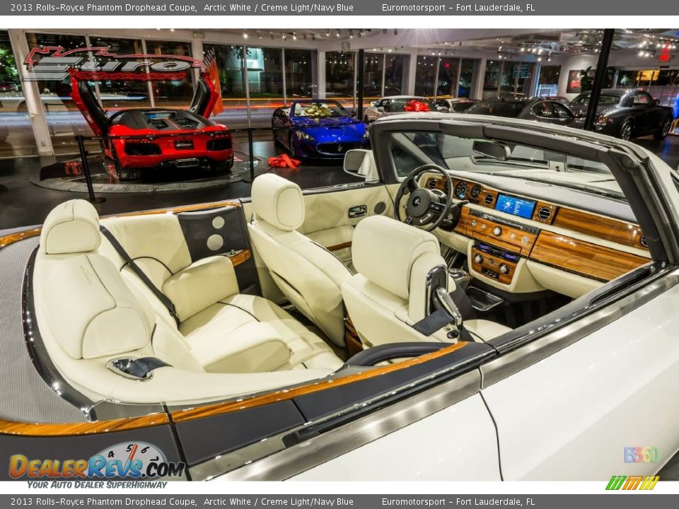 2013 Rolls-Royce Phantom Drophead Coupe Arctic White / Creme Light/Navy Blue Photo #20