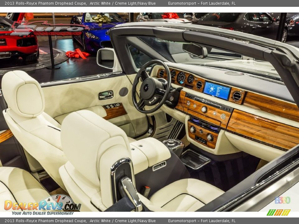 2013 Rolls-Royce Phantom Drophead Coupe Arctic White / Creme Light/Navy Blue Photo #21