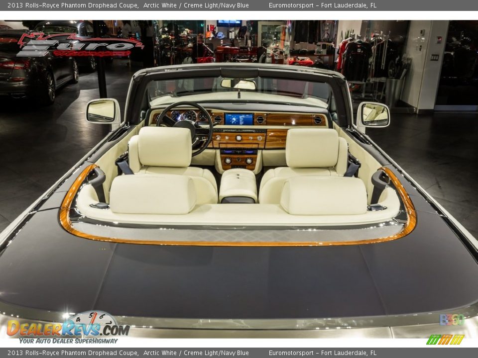 2013 Rolls-Royce Phantom Drophead Coupe Arctic White / Creme Light/Navy Blue Photo #22