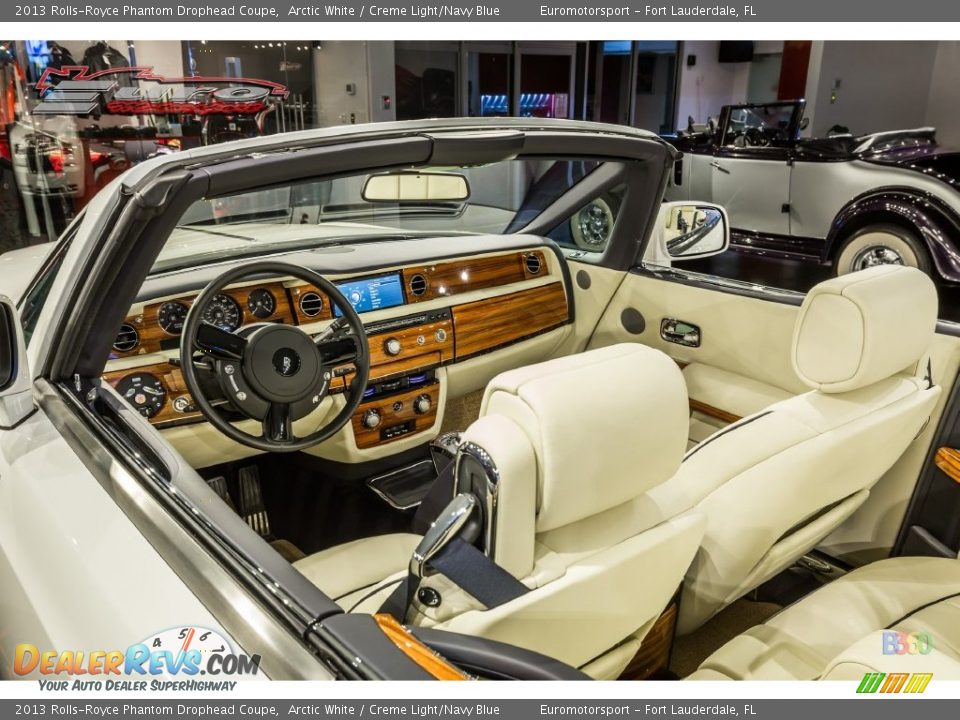 2013 Rolls-Royce Phantom Drophead Coupe Arctic White / Creme Light/Navy Blue Photo #23