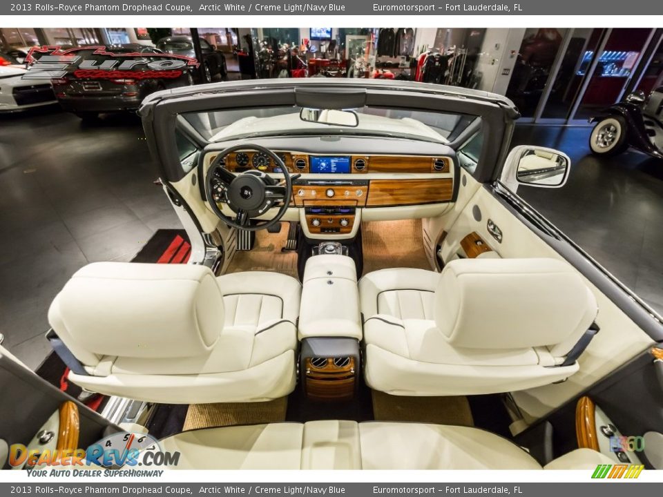 2013 Rolls-Royce Phantom Drophead Coupe Arctic White / Creme Light/Navy Blue Photo #44
