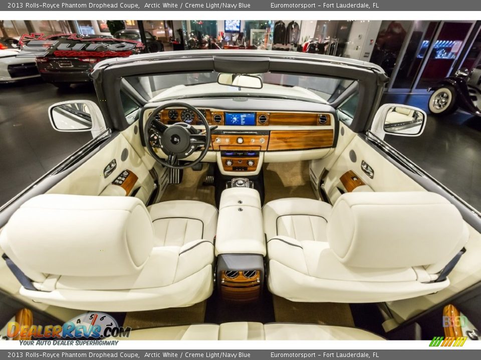 2013 Rolls-Royce Phantom Drophead Coupe Arctic White / Creme Light/Navy Blue Photo #45