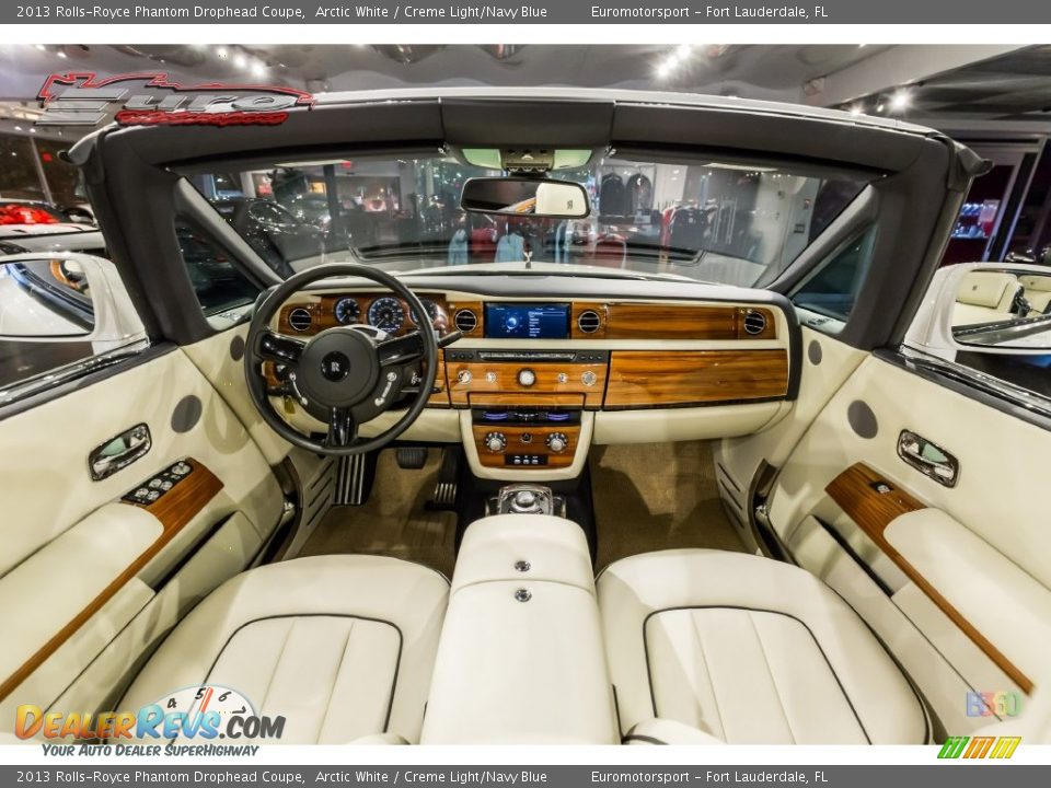 2013 Rolls-Royce Phantom Drophead Coupe Arctic White / Creme Light/Navy Blue Photo #46